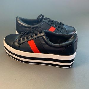 Black/Red/White sneakers